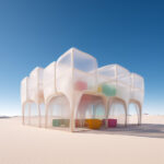 AI Arch Design Desert Mirage: A Geometric Installation