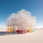 AI Arch Design Desert Mirage: A Geometric Installation
