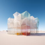 AI Arch Design Desert Mirage: A Geometric Installation