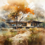 AI Arch Design AI composition in watercolors