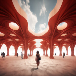 AI Arch Design Desert Chroma: The Reddish Mirage