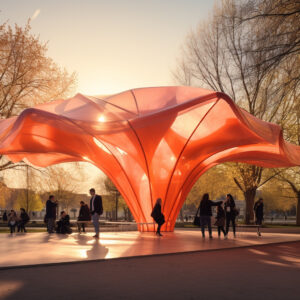 AI Arch Design Glass Pavilion