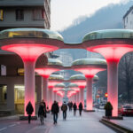 AI Arch Design Pedestrian Bridge Metamorphosis