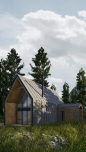 AI Arch Design House by the lake